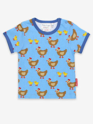 Toby Tiger Koszulka "Chicken" w kolorze błękitnym