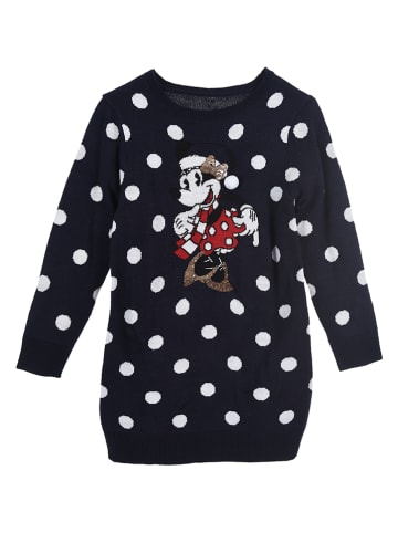 Disney Minnie Mouse Sukienka dzianinowa "Minnie" w kolorze granatowym