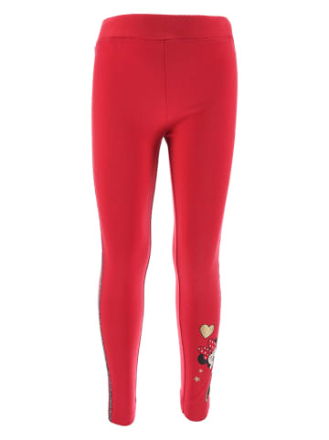 Disney Minnie Mouse Legginsy "Minnie" w kolorze czerwonym