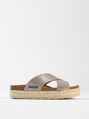 BACKSUN Pantoletten "Milano" in Grau