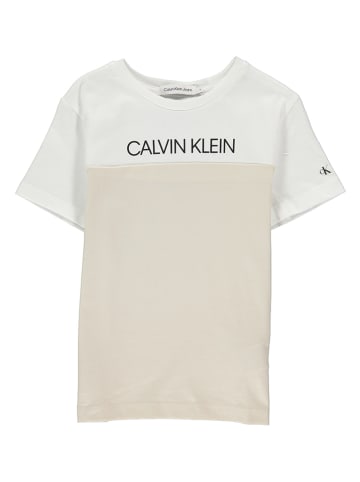 Calvin Klein Koszulka w kolorze beżowo-kremowym