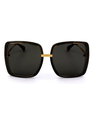 Gucci Dameszonnebril zwart-goudkleurig/grijs