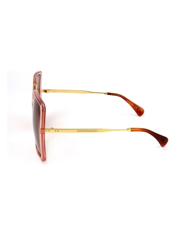Gucci Damen-Sonnenbrille in Rosa/ Braun