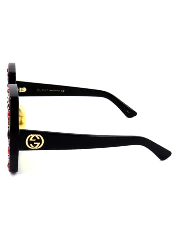 Gucci Damen-Sonnenbrille in Schwarz-Bunt/ Grün