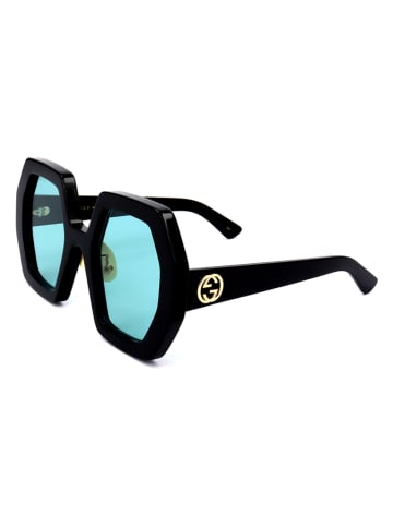 Gucci Dameszonnebril zwart/lichtblauw