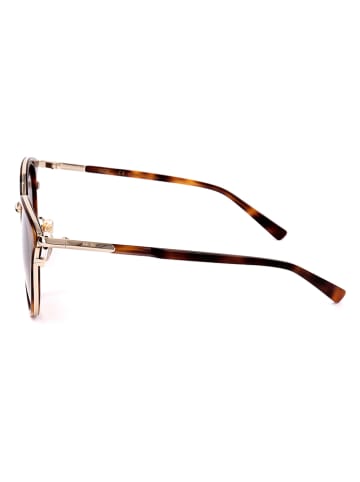 MCM Okulary przeciwsłoneczne unisex w kolorze złoto-brązowym