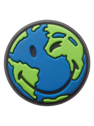 Crocs Jibbitz "Smiley Brand World" in Blau/ Grün
