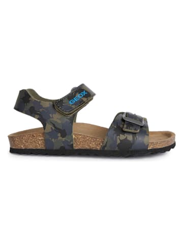 Geox Sandalen "Ghita" kaki/donkerblauw