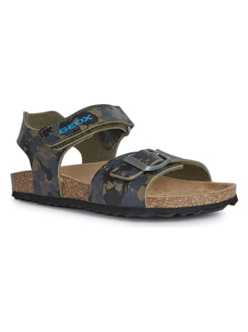 Geox Sandalen "Ghita" kaki/donkerblauw