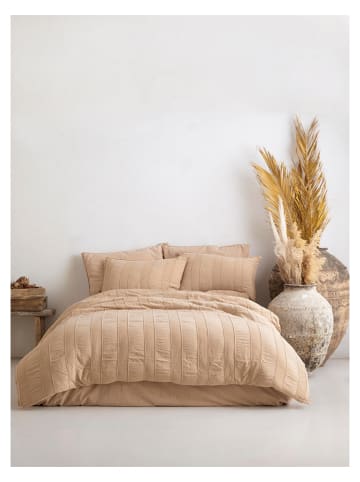 Colorful Cotton Beddengoedset "Andalusia Stonewashed" beige