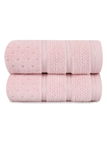Colorful Cotton 2-delige set: handdoeken lichtroze