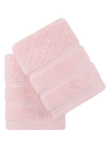 Colorful Cotton Ręczniki (2 szt.) w kolorze jasnoróżowym do rąk