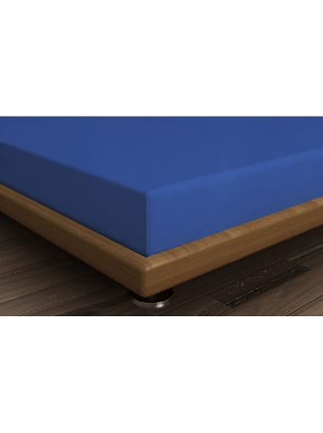 Colorful Cotton Renforcé-Spannbettlaken in Blau