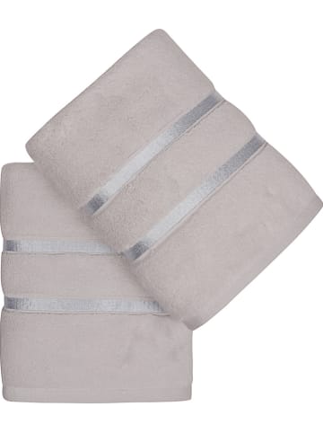 Colorful Cotton Ręczniki (2 szt.) "Dolce" w kolorze jasnoszarym do rąk