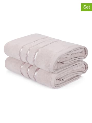 Colorful Cotton Ręczniki prysznicowe (2 szt.) "Dolce" w kolorze jasnoróżowym