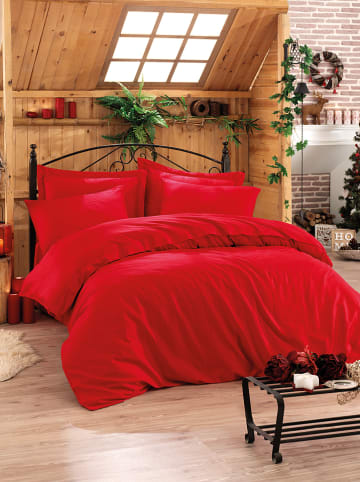 Colorful Cotton Satijnen beddengoedset "Elegant" rood