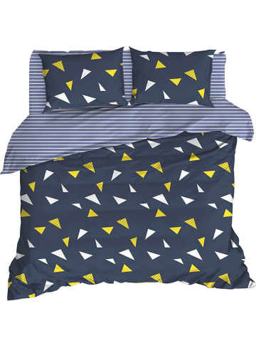 Colorful Cotton Komplet pościeli renforcé "Lexa" w kolorze granatowym