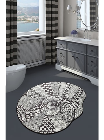 Colorful Cotton Dywanik łazienkowy w kolorze czarno-białym