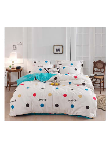 Colorful Cotton Renforcé beddengoedset "Snoker" wit/meerkleurig