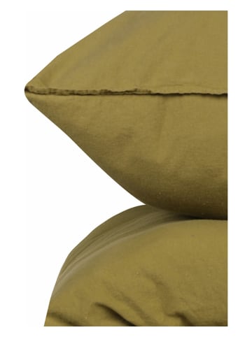 Colorful Cotton Bettwäsche-Set "Standart Stonewashed" in Oliv