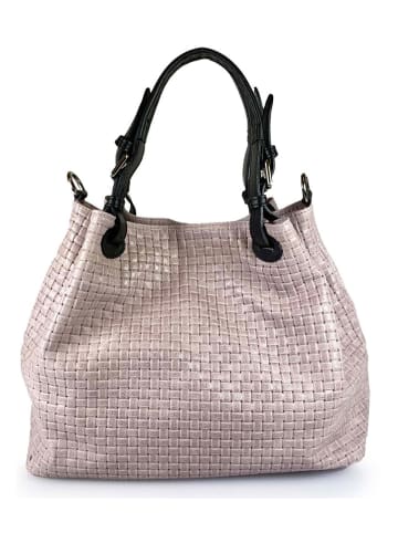 ORE10 Leder-Henkeltasche "Al" in Rosa - (B)21 x (H)29 x (T)32 cm