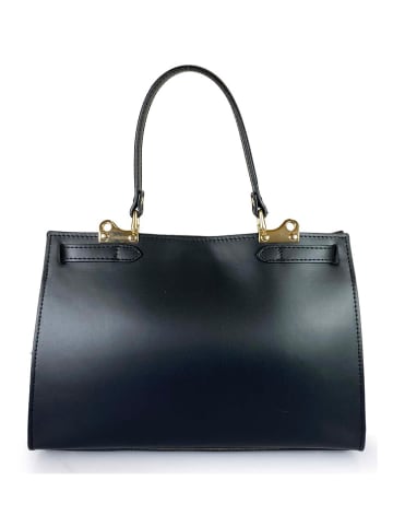 ORE10 Leren handtas "Bo" zwart - (B)34 x (H)24 x (D)12 cm