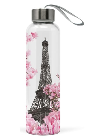 ppd Trinkflasche "April in Paris" in Rosa/ Grau/ Transparent - 350 ml