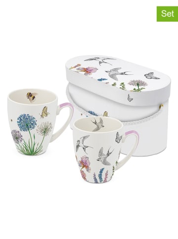 ppd Kubki jumbo (2 szt.) w kolorze białym ze wzorem - 350 ml