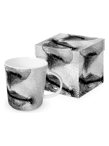 ppd Jumbotasse "Kiss" in Weiß/ Schwarz - 350 ml
