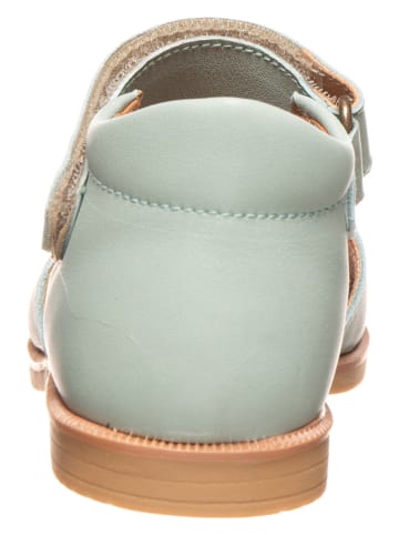 kmins Leder-Sandalen in Hellgrün