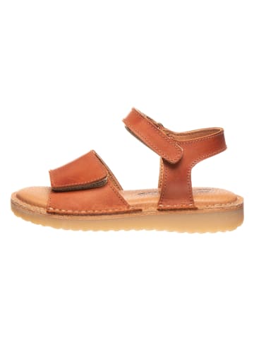 kmins Leder-Sandalen in Hellbraun