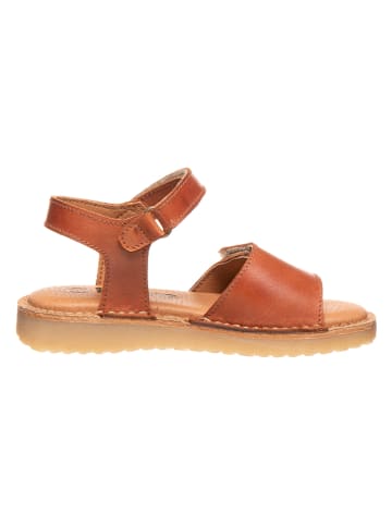 kmins Leder-Sandalen in Hellbraun