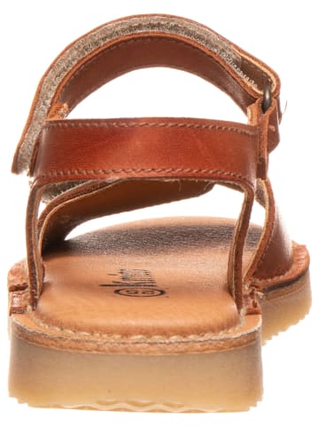 kmins Leder-Sandalen in Hellbraun