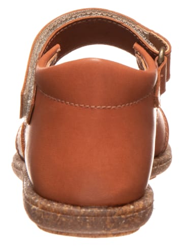 kmins Skórzane sandały w kolorze jasnobrązowym