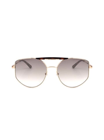 Karl Lagerfeld Damskie okulary przeciwsłoneczne w kolorze złoto-brązowo-szarym