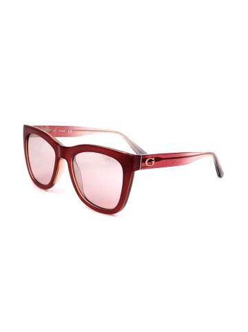 Guess Damskie okulary przeciwsłoneczne w kolorze czerwono-jasnoróżowym