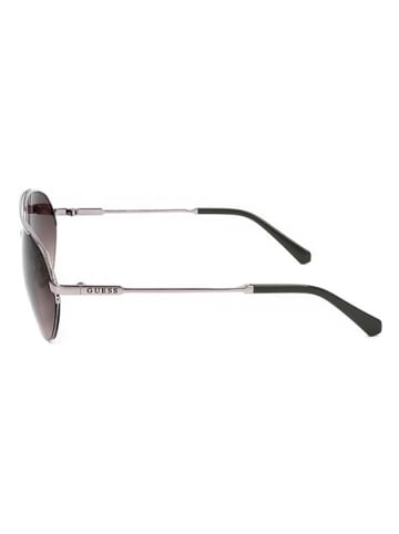 Guess Męskie okulary przeciwsłoneczne w kolorze srebrno-brązowym