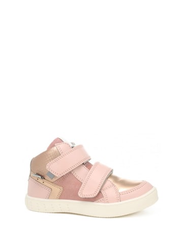 Bartek Leder-Sneakers in Gold/ Rosa