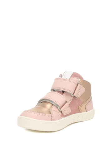 Bartek Leder-Sneakers in Gold/ Rosa