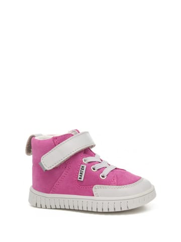 Bartek Leder-Sneakers in Pink/ Weiß