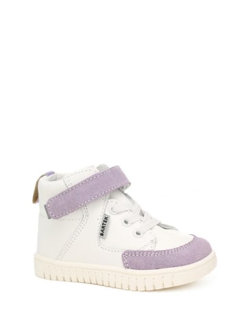 Bartek Skórzane sneakersy w kolorze biało-fioletowym