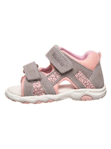 Richter Shoes Sandały w kolorze szaro-jasnoróżowym