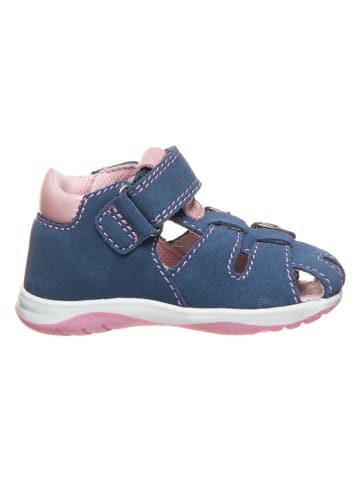 Richter Shoes Leder-Halbsandalen in Blau