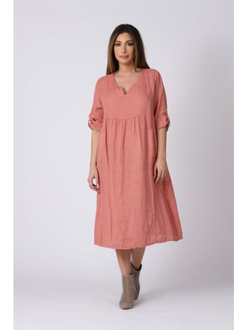 Plus Size Company Linnen jurk "Kate" Koralle