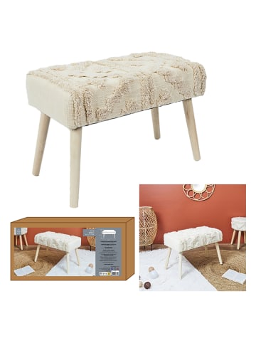 HYGGE Zitbank crème - (B)60 x (H)40 x (D)32 cm