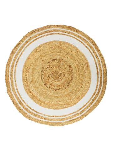 Ethnical Life Dywan w kolorze beżowym z juty  - Ø 90 cm