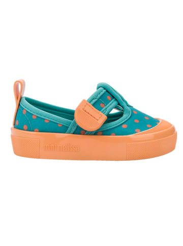Melissa Ballerina's met bandje petrol/oranje