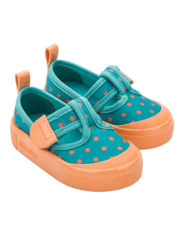Melissa Ballerina's met bandje petrol/oranje