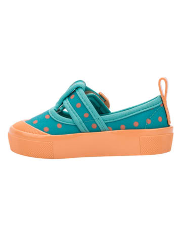 Melissa Spangenballerinas in Petrol/ Orange