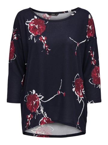 ONLY Shirt donkerblauw/rood